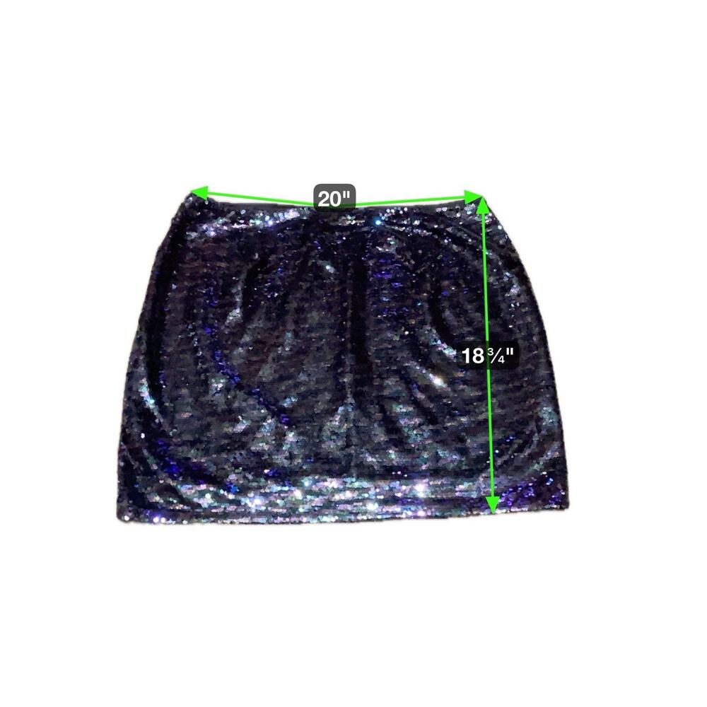 NEW NWT SKIES ARE BLUE sIze 2X Sequined mini Skirt Party Festival Blue Purple